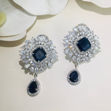 Blue Sapphire Drop Earrings Zayn Luxury Jewellery